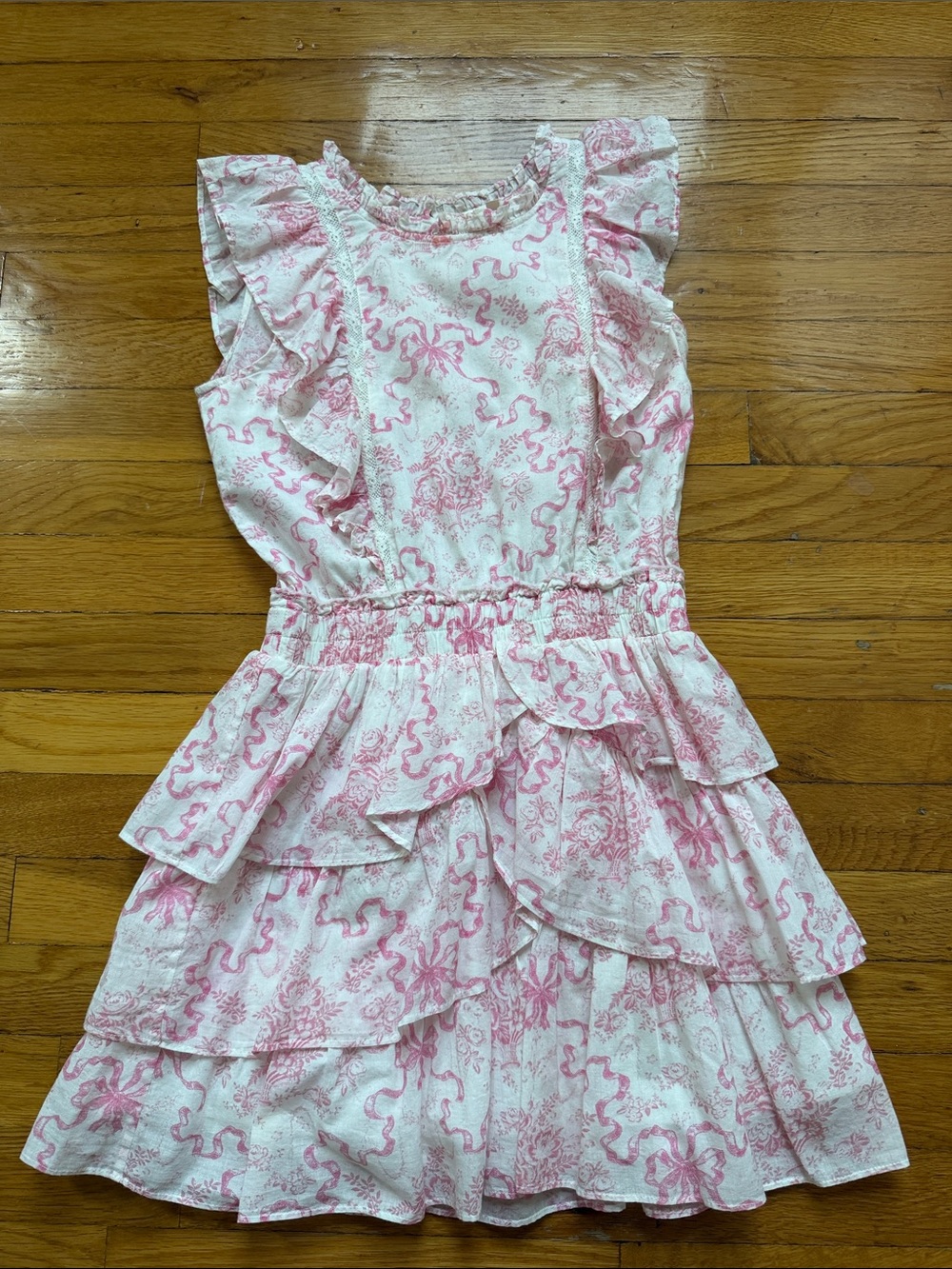 LoveShackFancy Pink Ruffle Tiered Summer Dress